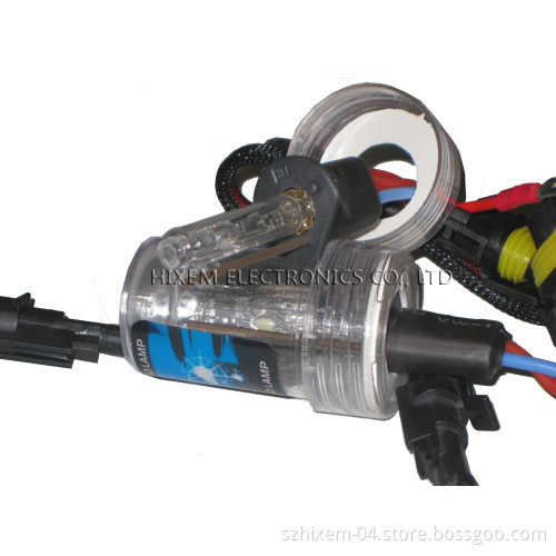 Xenon Bulb, Xenon Lamp H1 12V 35W with Metal Ring on The Base, AMP and Ket Connector